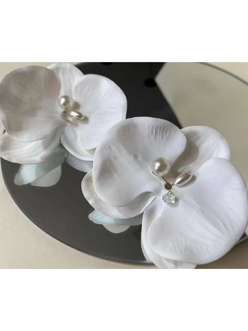 Arranjo Grinalda Orquídeas Off White Luxo